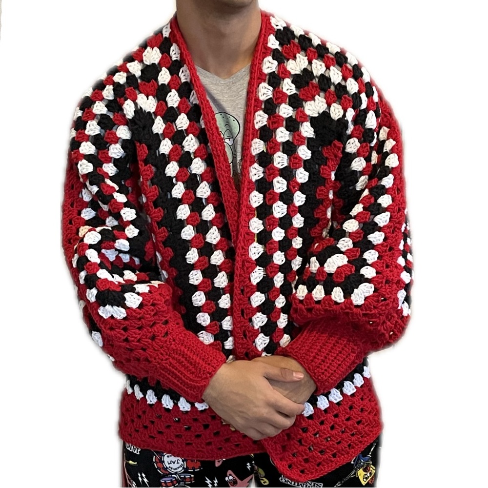 Host Pick Cardigan Crochet Hexagon Granny Unisex Oversized fit OS fits most - Picture 7 of 8